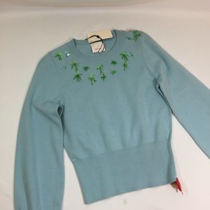 Cinq A Sept Blue Crew Sweater